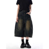 Insulated Metro Dark High-Rise Utility Denim Shorts