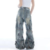 Cloud-Soft Graphic Contrast Color Denim