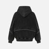 Faded Distressed Front-Pocket Mosaic Sweatshirt