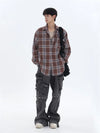 Plaid Lapel Cool Vintage Autumn Top