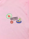 Pink Print Breezy-Cut Heat-Wave T-Shirt