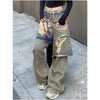 Modern Rebel Sexy Torn Fake Two Layers Denim