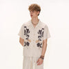 Print-Forward Loose Short Sleeve Top