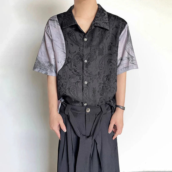 Jacquard Embroidered Retro Short Top alternatif görünüm