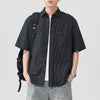 Versatile Stripe Casual Street Short Top