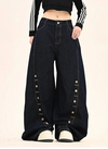 Insulated 90s Style High-Rise Bell Leg Denim