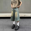 Western Style Urban Beat Wide Leg Denim Shorts
