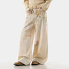 Western Style Double Waistband Dirty Dying Denim