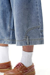 Y2K Yıkanmış Jean Şort, detay görünüm — Navra Wear