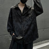 Jacquard Weave Solid Lapel Pocket Shirt