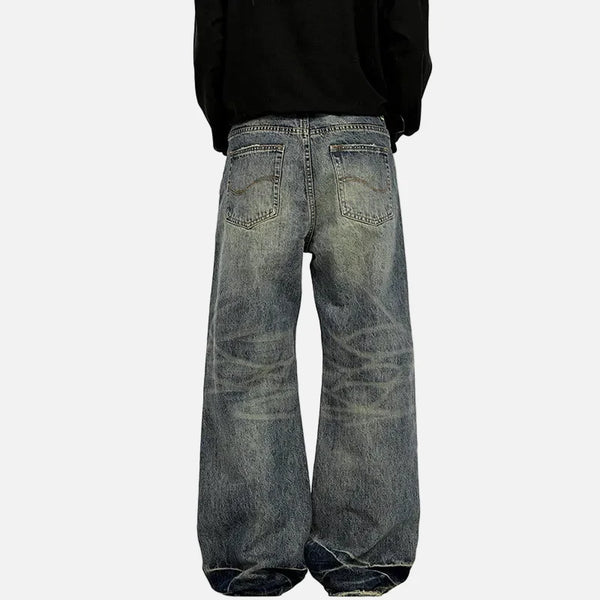 Heritage 2000s Faded Rinse Bell Leg Denim alternatif görünüm