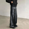 Casual Faux Leather Trousers
