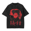 Cel-Shaded Girl Dinner Print Faded-Wash T-Shirt