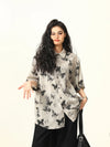 Butterfly Wing Print Womens Casual Top