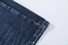 Yırtık Detaylı Western Baskılı Jean Pantolon, yakın çekim — Navra Wear