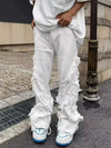 Faded Western Style Raw Edge Denim