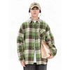 Mens Plaid Social Street Autumn Long Top