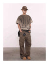 Faded Era Stone-Rinsed Illustrated Print Short Sleeve T-Shirt