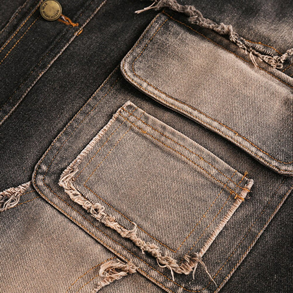 Faded Batik Denim Jacket alternatif görünüm