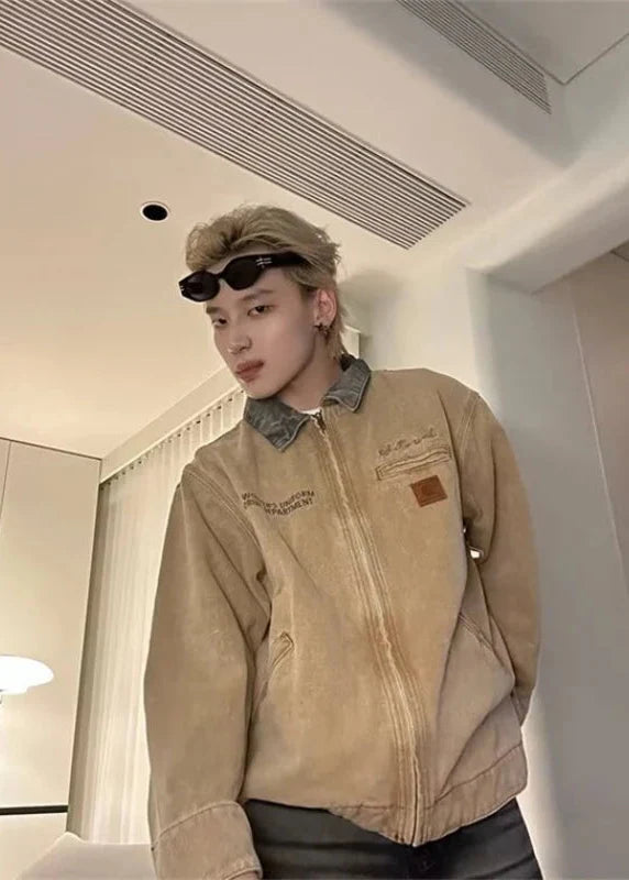 Trendy Heritage Western Gradient Denim Jacket alternatif görünüm