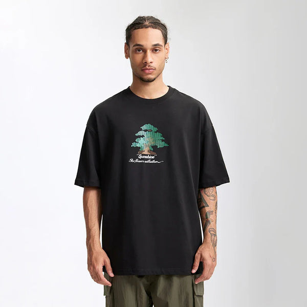 Thick Print Easy-Fit Fit Heavyweight T-Shirt alternatif görünüm