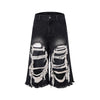 Heritage Western Style Worn Out Denim Shorts