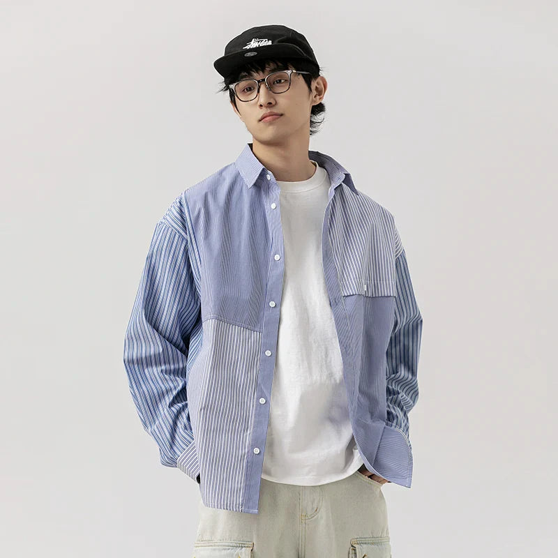 Panel Mix Oversized Woven Top
