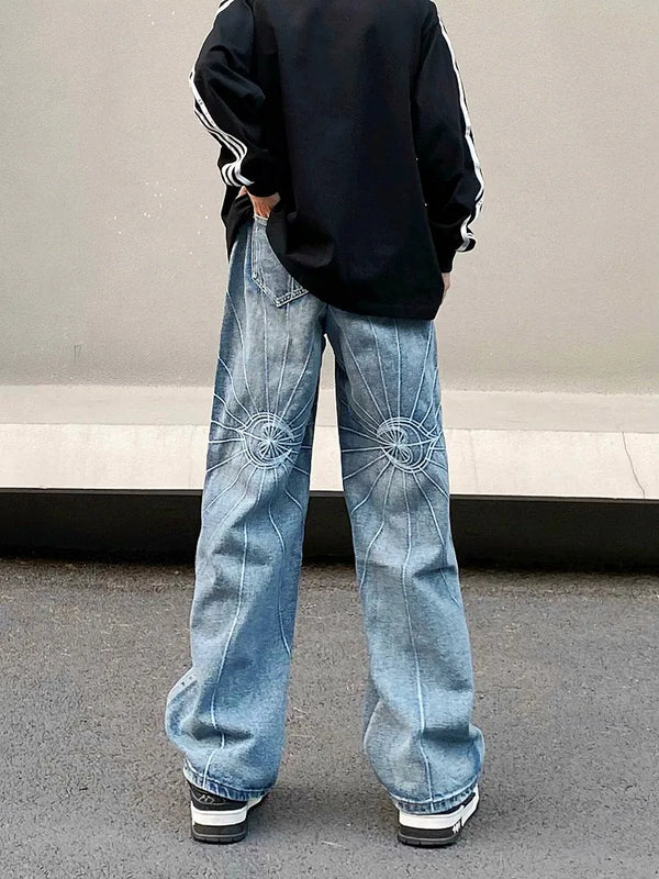 Blue Rinse Dark Rebel Stitched Denim alternatif görünüm