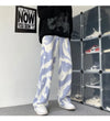 İspanyol Paça Zebra Desenli Jean Pantolon, stil görünüm — Navra Wear