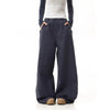 Indigo Grid High-Rise Wide-Leg
