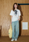 Botanical Print Urban Beat Classic Leg Denim