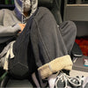 Thickened Seoul Style Fleece Lined Denim