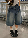 Metro Rinse Rebel Rivets Denim Shorts