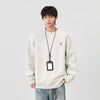 Nakışlı Bisiklet Yaka Sweatshirt, önden görünüm — Navra Wear