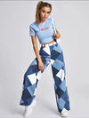 Harlequin Wide-Leg Denim
