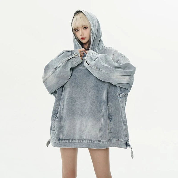 Casual Classic Faded Denim Sweatshirt