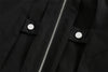 Dark Zip-Up Denim Field Jacket