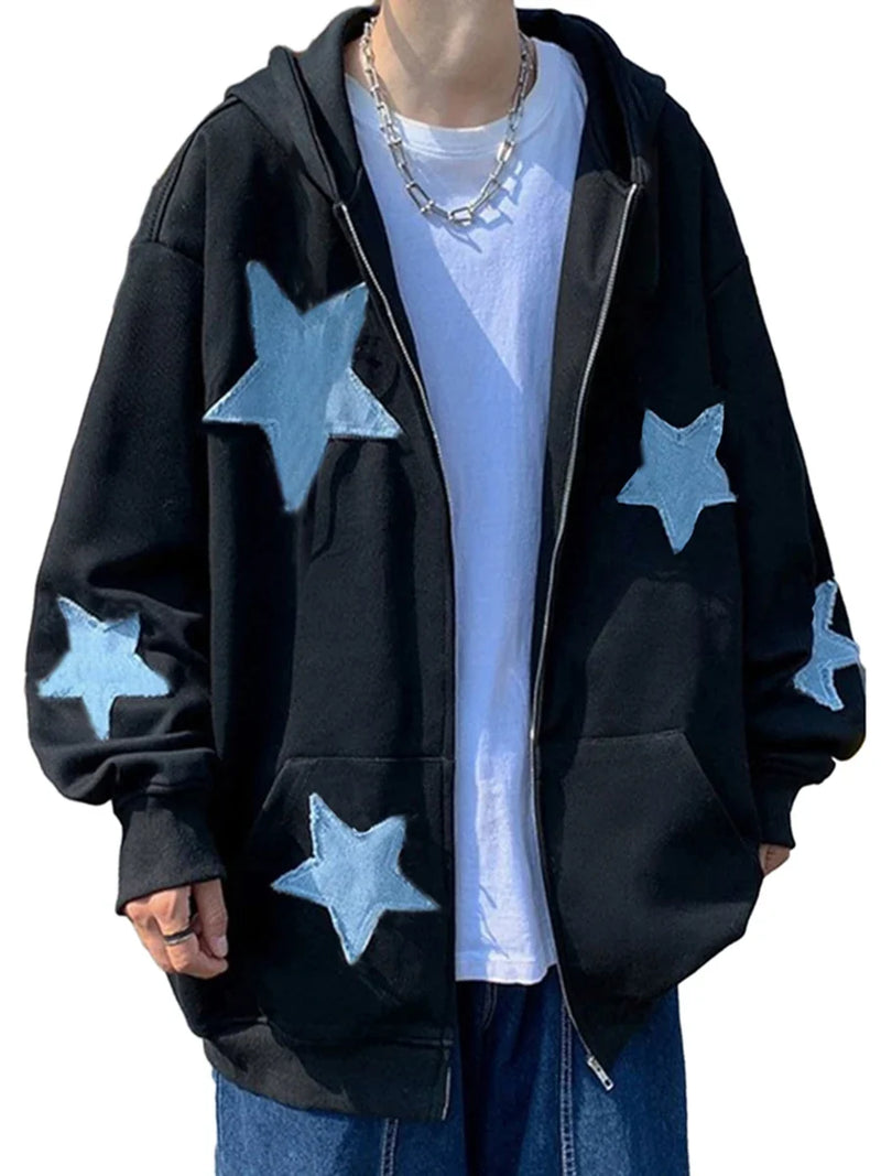 Night Sky Zip Long Hoodie