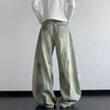 Plush Tie-Dyed Bell Leg Denim