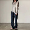 Off Shoulder Basic Breezy-Cut Weekend T-Shirt