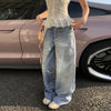 Heritage Seoul Style Rinse Torn High-Waisted Denim