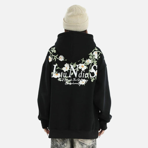 Embossed Flower Vine Velvet Sweatshirt alternatif görünüm