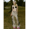Cyber Grunge Ink Print Trousers