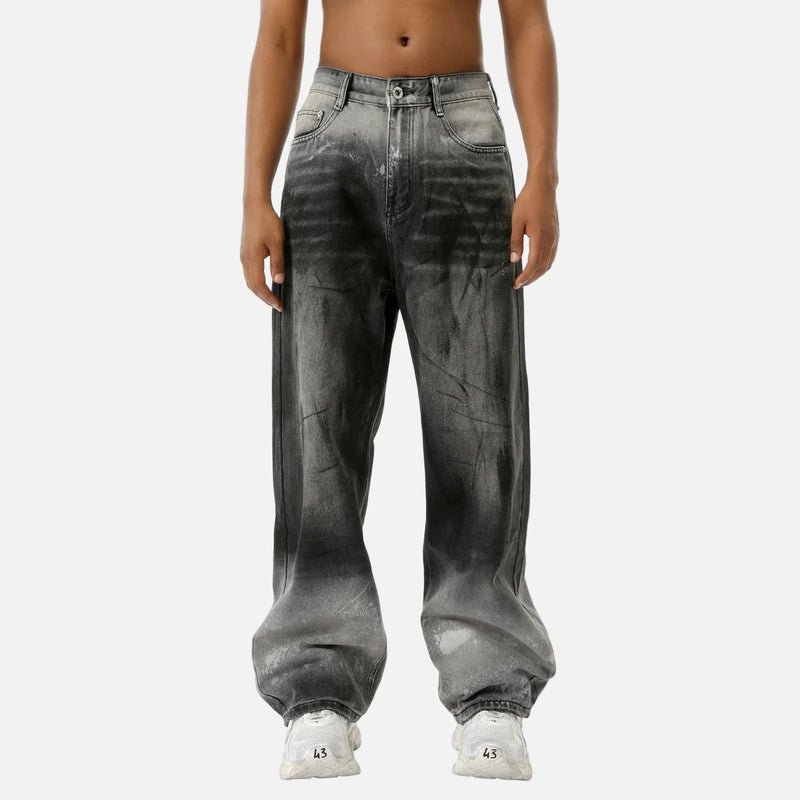 Heritage Rinse Black Gray Ombre Denim