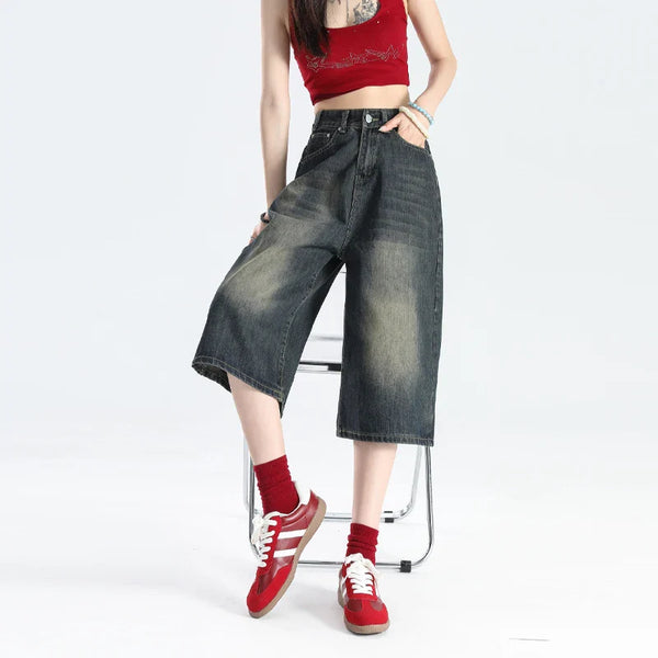Ocean Vintage High-Rise Shorts alternatif görünüm