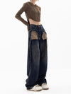 Heritage Mosaic High-Rise Bell Leg Denim