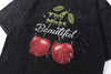 Time-Worn Cherry Fruit Print T-Shirt