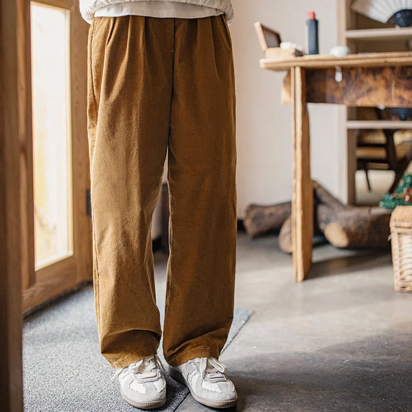 Vintage Solid Cord Wide-Leg alternatif görünüm