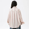 Heart Stitch Long Sleeve Woven Top