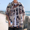 Ice Silk Print Breezy Casual Top